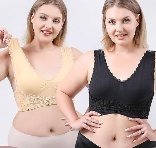 Comfy corset bra front cross side buckle lace bras - Last day 30% off - Shoptiqu