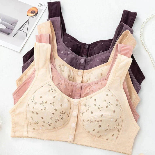 2025 New Anti Sagging Front Open Cooling Cotton Bra - Shoptiqu