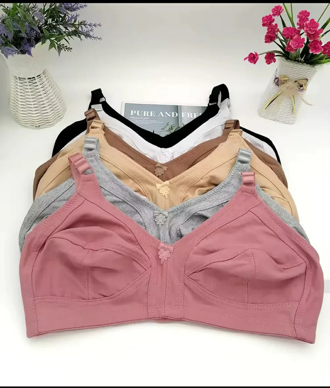 BUY 1 GET 2 FREE IMPORTED PURE STRETCHABLE COTTON BRA - Shoptiqu