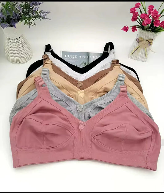 BUY 1 GET 2 FREE IMPORTED PURE STRETCHABLE COTTON BRA - Shoptiqu