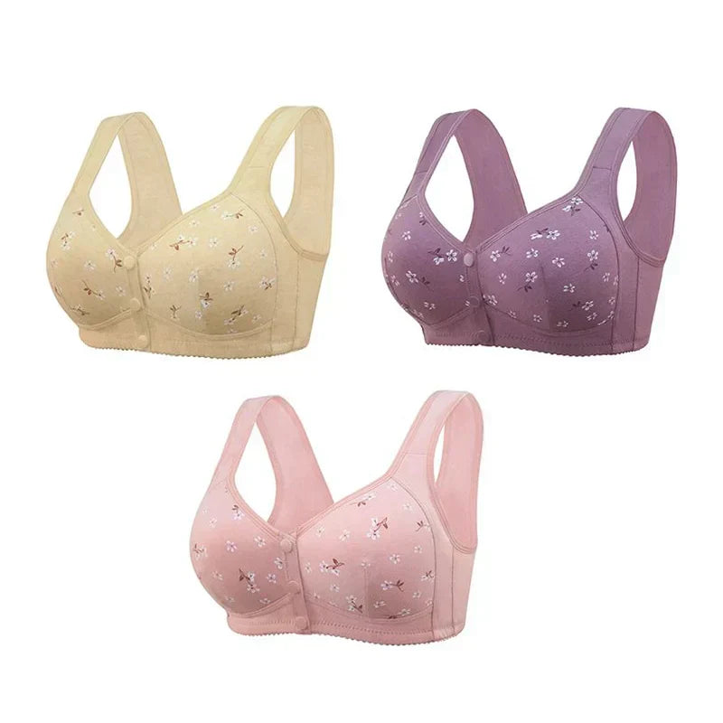 2025 New Anti Sagging Front Open Cooling Cotton Bra - Shoptiqu
