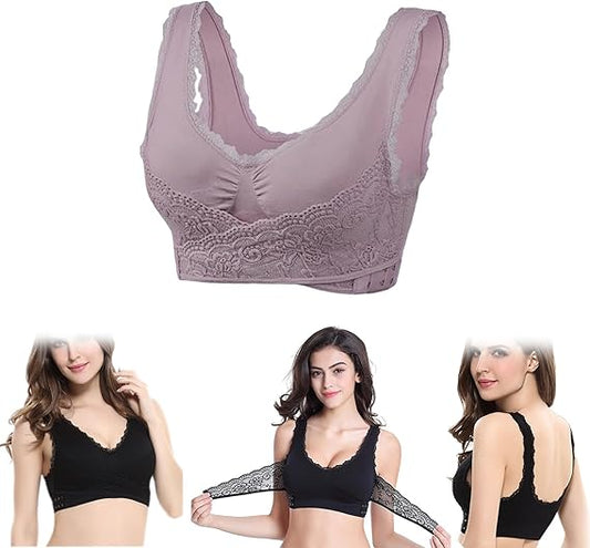 Comfy corset bra front cross side buckle lace bras - Last day 30% off - Shoptiqu